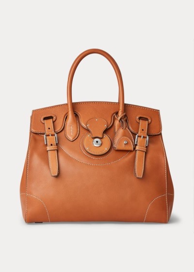 Bolsos Ralph Lauren Mujer Dorados - Calfskin Light Ricky 33 - UAFNG6309